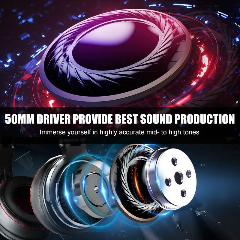 Casque DJ professionnel filaire STEVVEX avec microphone, supra-auriculaire, moniteur HiFi, pour téléphone et PC