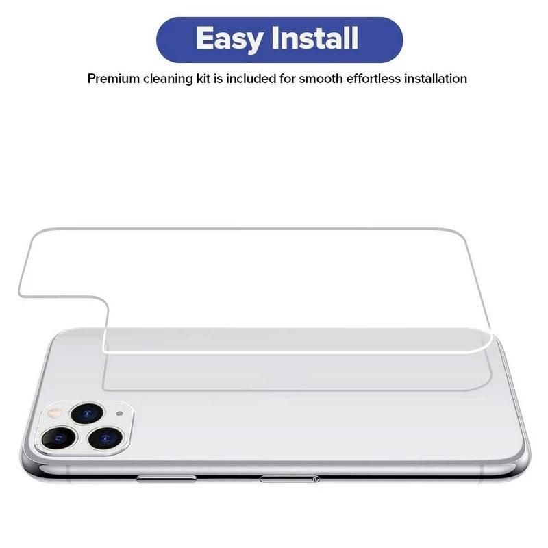 Verre Trempé Arrière pour iPhone 14 12 13 Pro Max SE 20 Coque de Protection en Verre sur iPhone 14 Plus 14Pro Film de Protection Arrière Transparent Anti-rayures Sans Bulles Protection Arrière pour iPhone