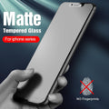 2pcs Verre trempé mat pour iPhone 12 Pro Max Verre pour iPhone 13 12 11 Pro Xs Max X Xr 6 7 8 Plus Film protecteur d'écran Couverture complète Anti-reflet Dureté 9h Anti-traces de doigts Protection d'écran
