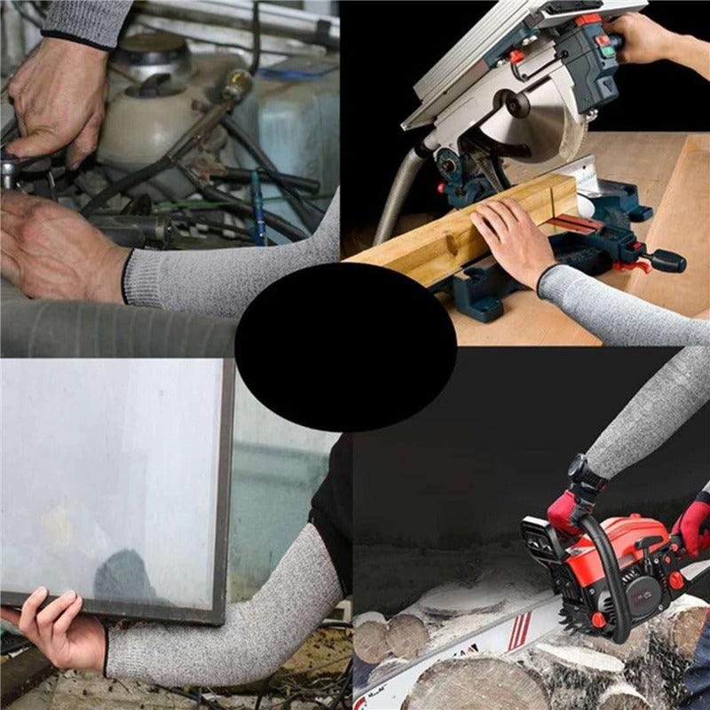 Manches de bras grises pour hommes, manches de protection résistantes sans doigts, manches de bras pour hommes et femmes, protection UV, manches de bras rafraîchissantes, protège-bras avec trou pour le pouce