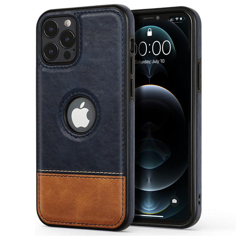 Coque de téléphone en cuir ultra-mince pour iPhone 13 Pro Max 12 Pro Max 14, housse de protection souple antichoc, étui arrière de protection antichoc pour appareil photo et écran en cuir PU pour iPhone