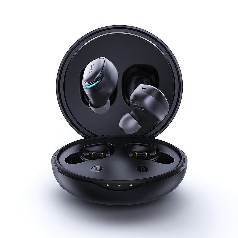 Écouteurs de luxe sans fil Bluetooth avec contrôle tactile, casque stéréo sans fil pour smartphones Android et iOS avec boîtier de charge.
