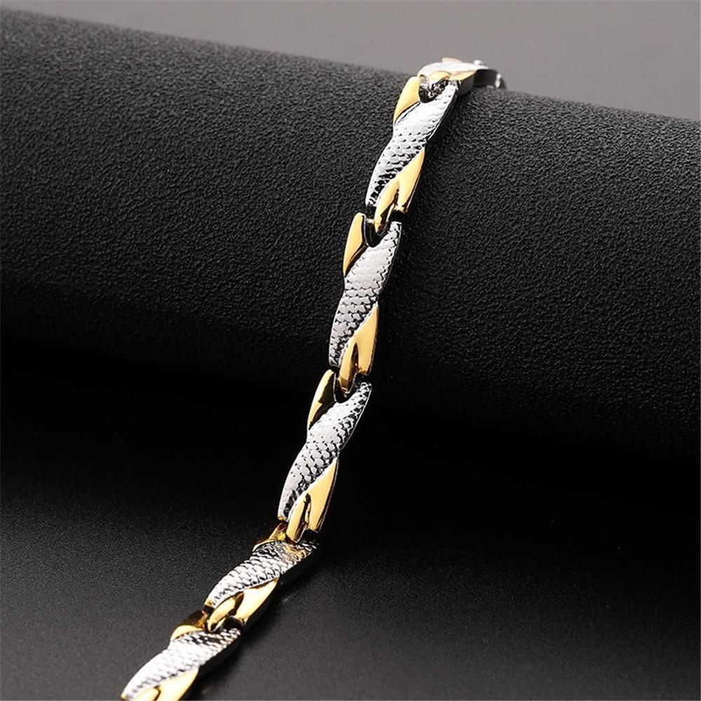 Élégant Bracelet Magnétique de Luxe Torsadé Moderne, Incroyable et Sain pour Femmes et Hommes
