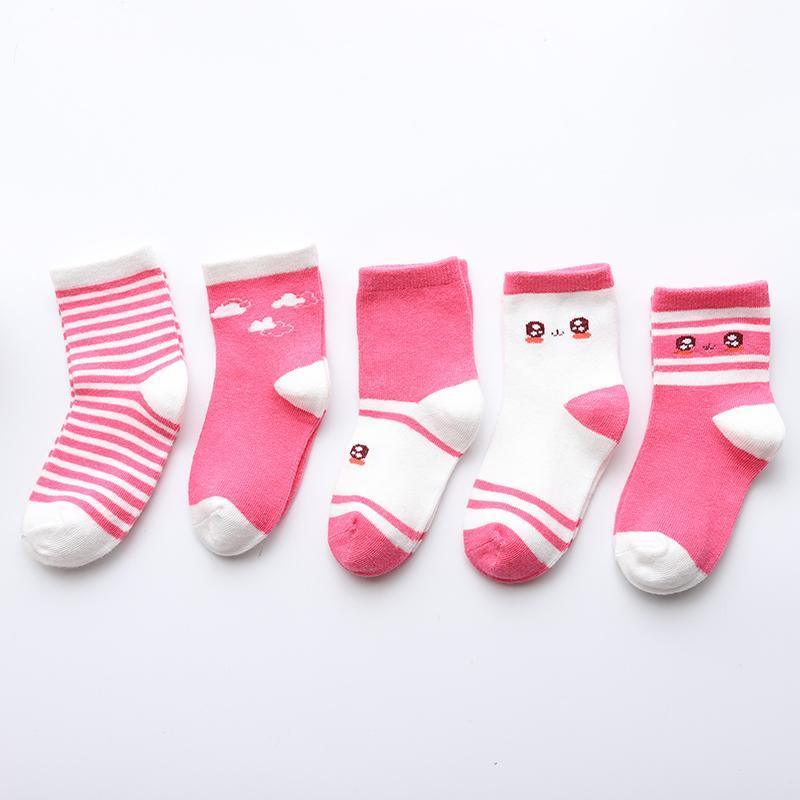 5 paires de chaussettes décontractées en coton à mailles mignonnes pour nouveau-nés, garçons et filles, durables et confortables