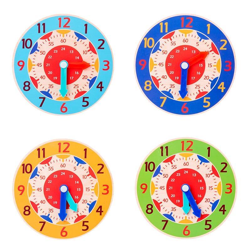 Jouets d'horloge Montessori en bois pour enfants, horloge colorée pour l'apprentissage des heures, minutes et secondes, aides pédagogiques pour la petite enfance