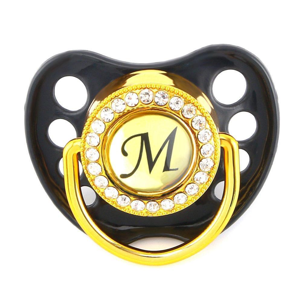 Lettres Initiales Prénom Bébé Sucette Mamelon en Silicone pour Nouveau-né Enfants Attache Sucette Bébé Excellent Cadeau pour Bébés