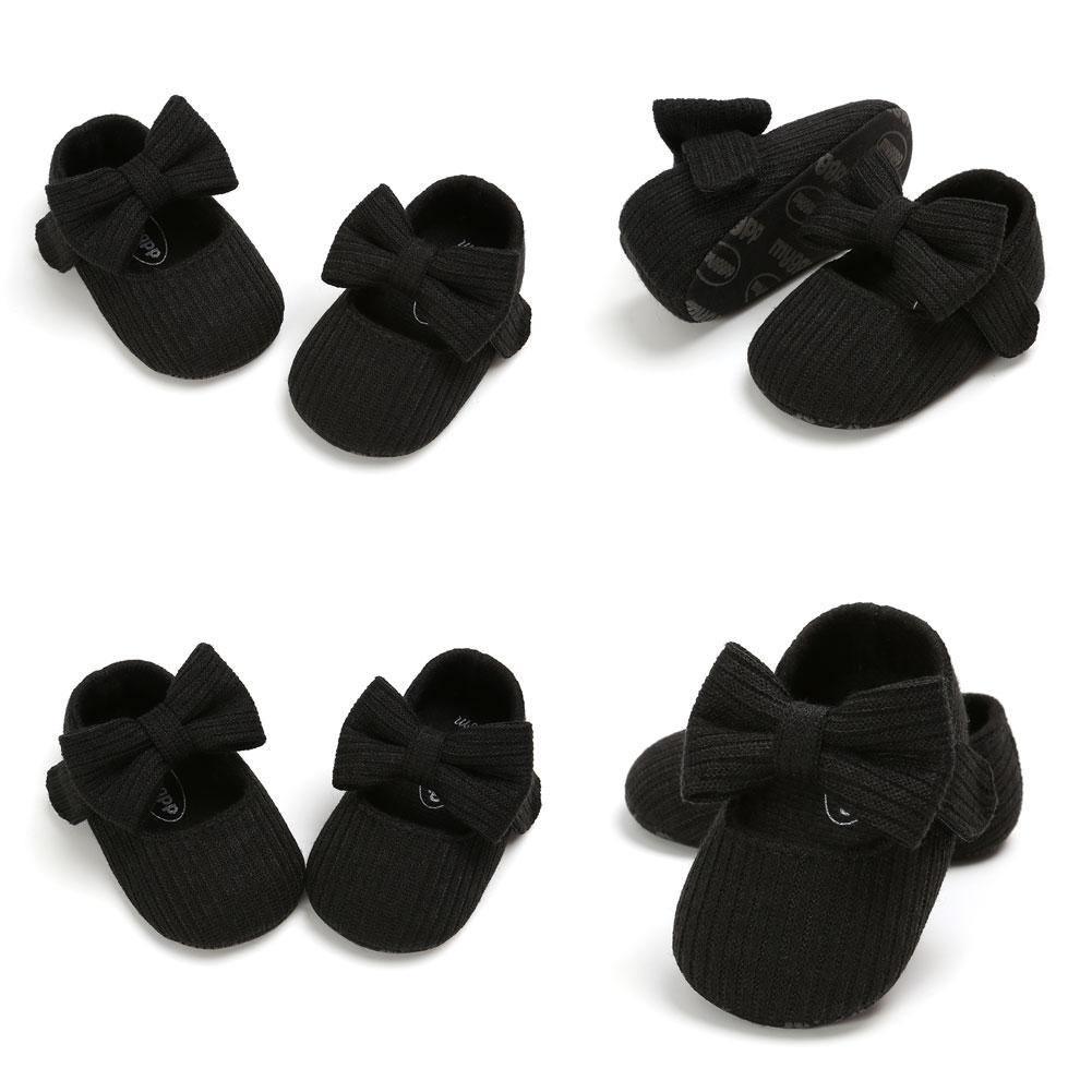 Chaussures de princesse pour bébé fille, nœud papillon, semelle souple, décontractées, pour nouveau-nés, 0-18 mois