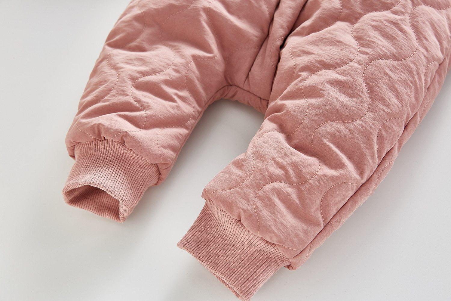 Combinaison-veste moderne et élégante en peluche épaisse de coton pour bébé garçon et fille