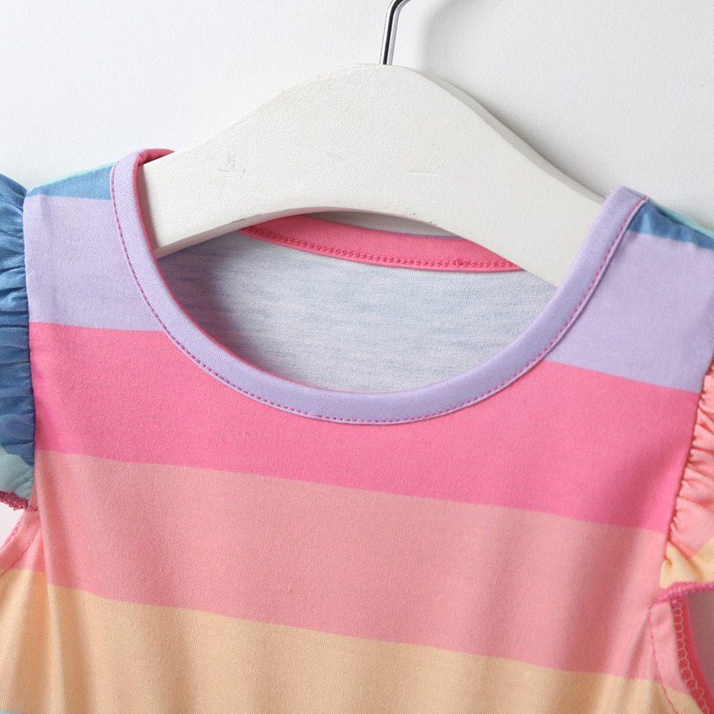 Robes de princesse pour enfants, robes de bébé arc-en-ciel en coton, robes de soirée pour filles, pour toutes les occasions
