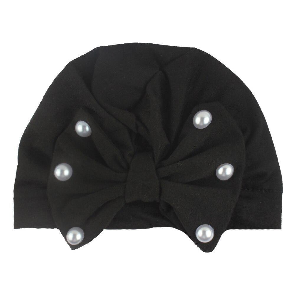 Bonnet Bébé Moderne Nœud de Lapin Mignon avec Perles Bonnet Fille avec Perles pour Enfants Style Luxe Diamant
