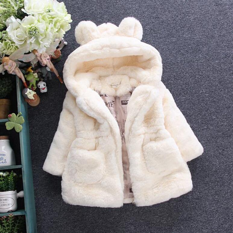 Bébé Fille Style Designer Moderne Veste à Capuche Mignonne Épaisse Chaude Douce Manteau pour Tout-Petits Pour Enfants