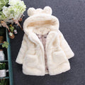 Bébé Fille Style Designer Moderne Veste à Capuche Mignonne Épaisse Chaude Douce Manteau pour Tout-Petits Pour Enfants