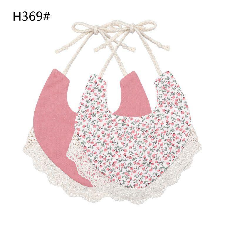 Bavoir de bébé, pour enfant en bas âge, avec pompon, double face, en coton et lin, lingettes anti-régurgitation, serviette anti-bave pour bébé