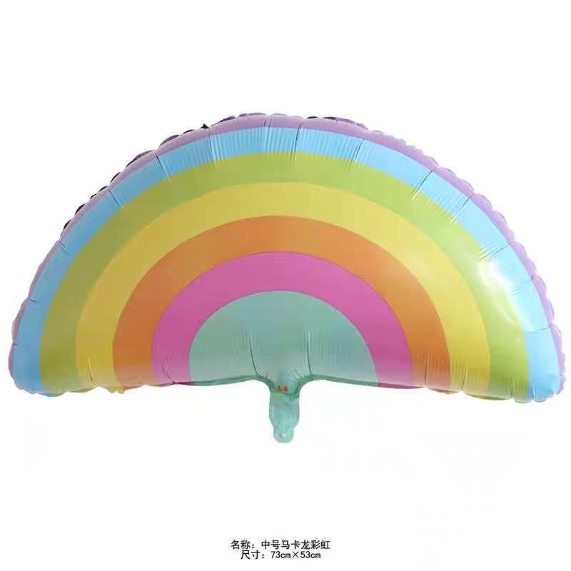 Grand Cœur Luxe Décorations Ballons et Donuts Rouge à Lèvres Glace et Ballons Style Arc-en-ciel pour Enfants Bébé et Décorations d'Anniversaire Hélium Gonflable