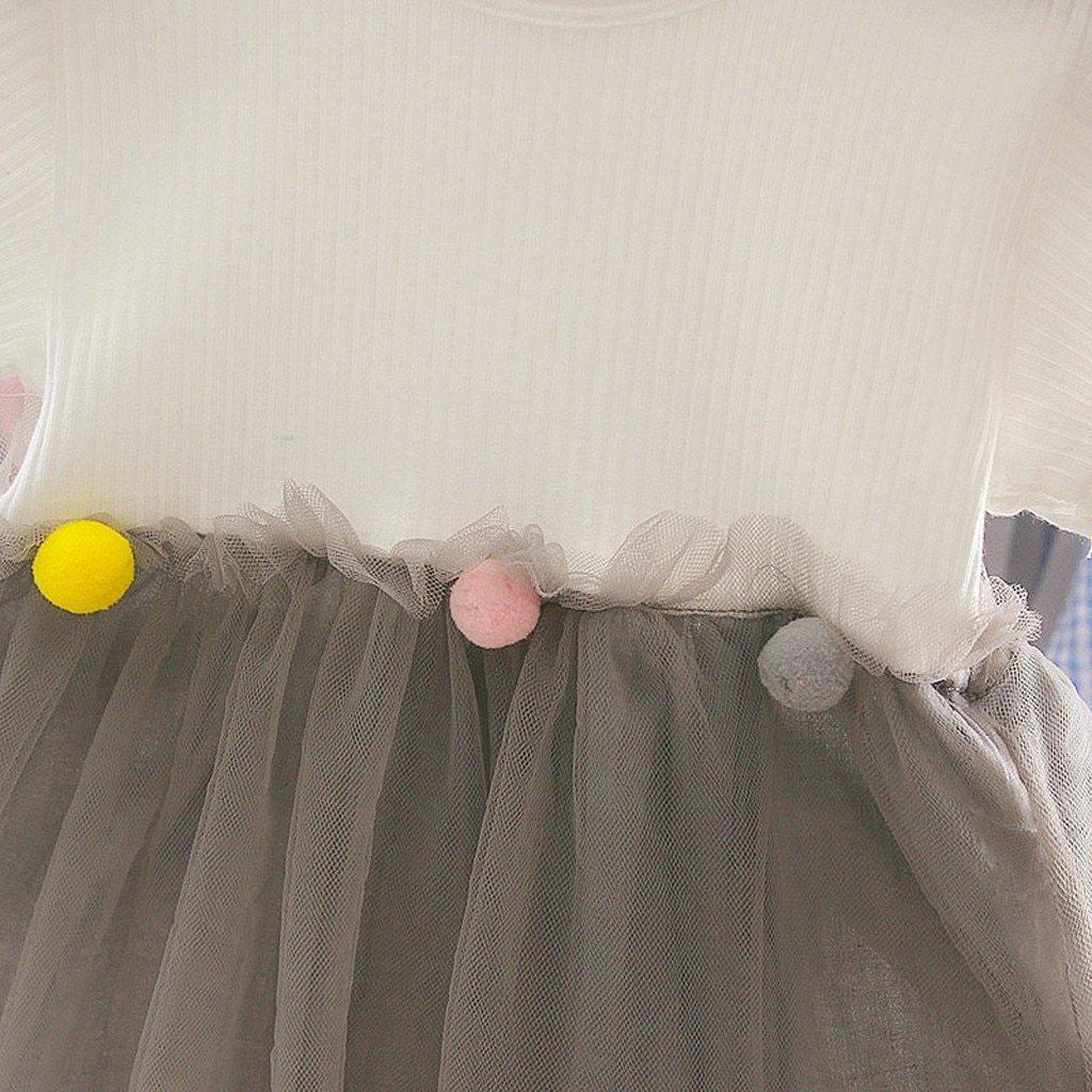 Robes de princesse décontractées en tulle patchwork pour bébés filles, nouvelle mode printemps