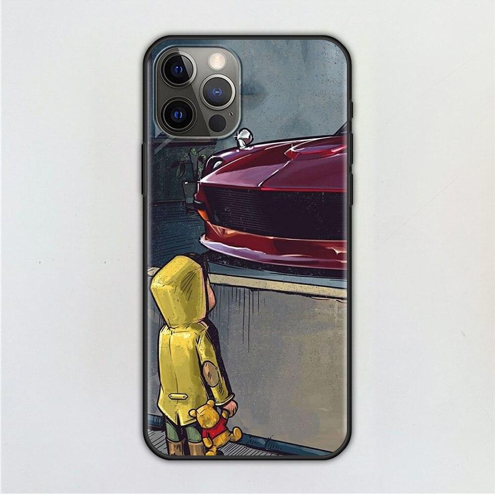 Meilleure Coque de Téléphone pour iPhone 14 11 13 12 Pro Max Mini X Xs Xr 6 6s 7 8 Plus Voiture de Sport Garçon Protection Flexible Souple Tpu Transparente