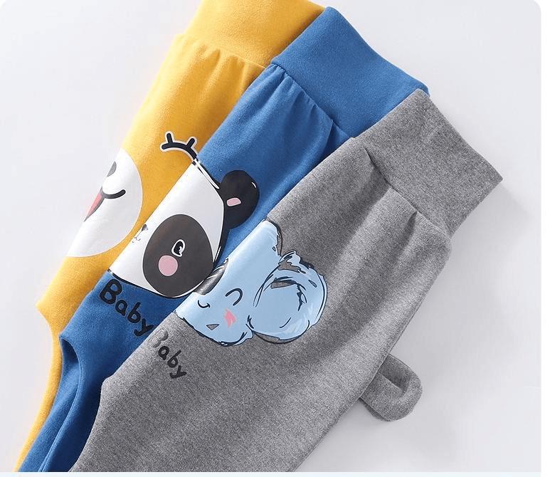 Vêtements pour enfants, garçons et filles, pantalon PP pour nouveau-nés et tout-petits, style décontracté, avec motif ours et détails oreilles d'ours