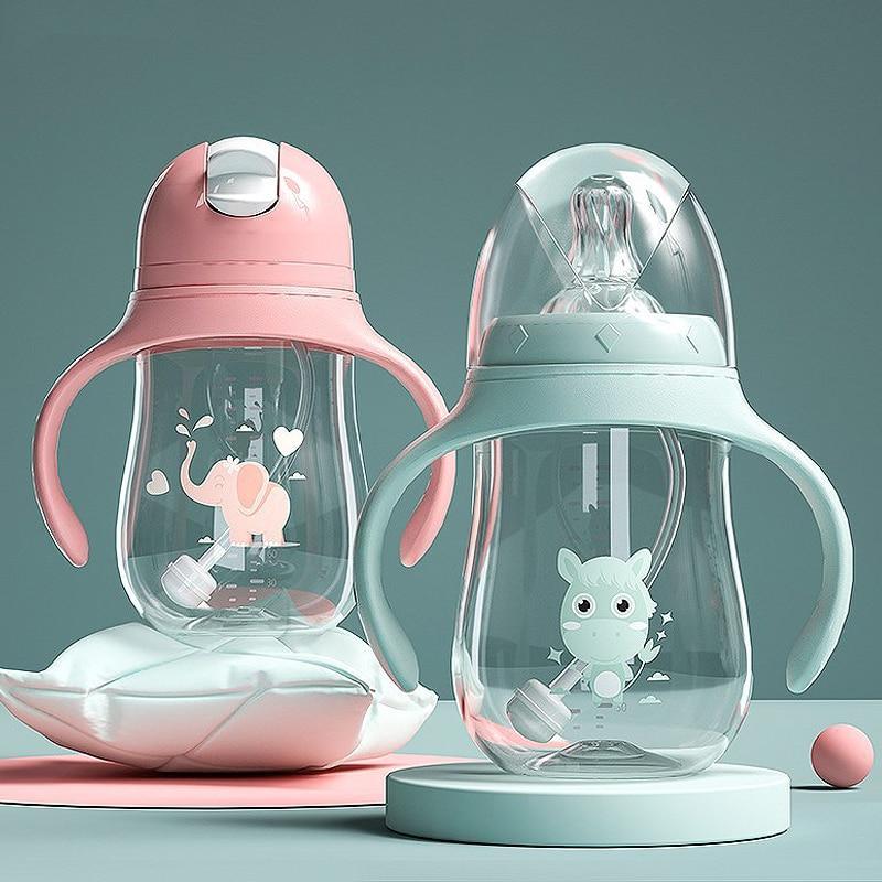 Biberons Tasse d'apprentissage Biberon à large goulot Double usage Lait et eau Pour bébés et enfants