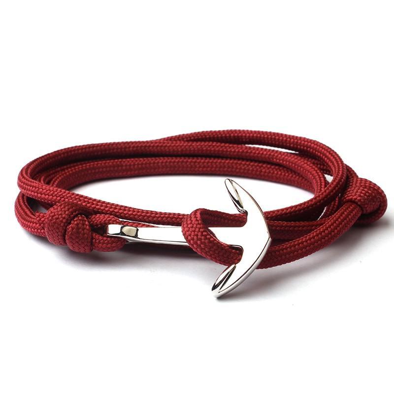 Nouveau Bracelet Ancre Marine Bleu Bracelet Ancre d'Amitié Homme Bracelet Multicouche Fait Main Corde Nylon Chaîne Bijoux Homme Femme