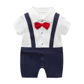 Barboteuses Bébé Été Garçon fille 100% Coton Barboteuse Gentilhomme Salopette Enfant en bas âge pour Garçons