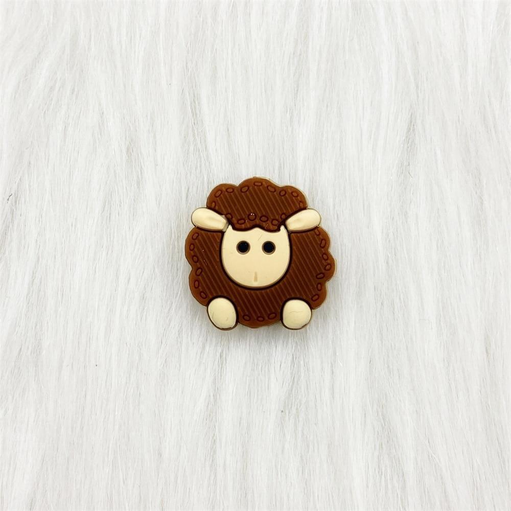 5 pièces animaux de dessin animé silicone anneau de dentition mouton pour enfants nouveau-nés anneau de dentition pour les dents