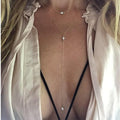 Collier ras du cou avec pendentif multicouche en cristal doré, style vintage moderne, pour femme, bijoux de luxe, cadeau parfait, style cool