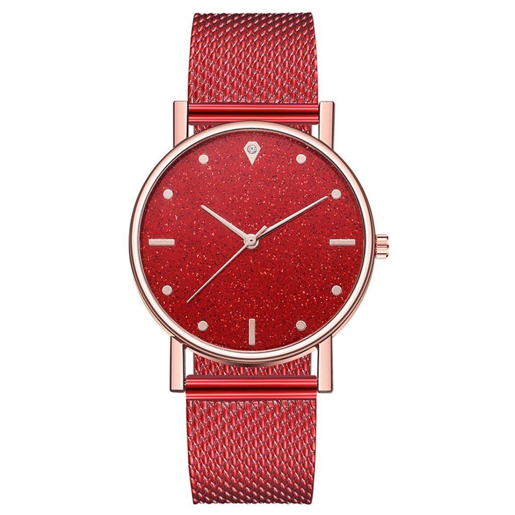 Montre décontractée pour femmes, cadran romantique ciel étoilé, montre-bracelet à quartz tendance pour femmes et jeunes filles