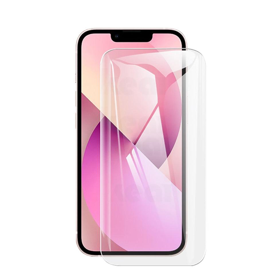 Protection d'écran en verre trempé ultra-fin pour iPhone 14 13 11 12 XS MAX XR X 7 8 6 6S SE Pro MAX Plus Mini, protection arrière souple anti-bulles/rayures