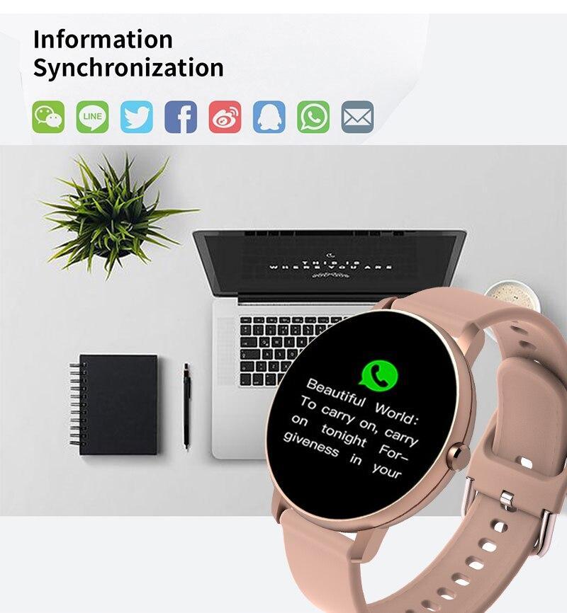 Nouvelle montre de sport connectée étanche pour iOS/Android, bracelet intelligent pour hommes et femmes avec moniteur de fréquence cardiaque et de tension artérielle, design moderne