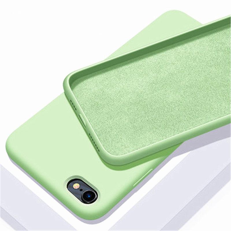 Coque de protection intégrale toucher doux pour iPhone 14 13 12 Pro Max Mini Housse en silicone pour iPhone Coque de téléphone flexible au design ergonomique pour iPhone