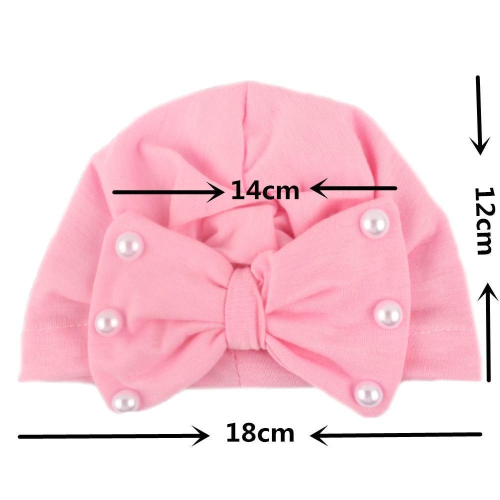 Bonnet Bébé Moderne Nœud de Lapin Mignon avec Perles Bonnet Fille avec Perles pour Enfants Style Luxe Diamant