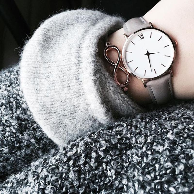 Nouvelles montres STEVVEX pour femme, montre-bracelet décontractée en cuir à quartz pour femmes et filles