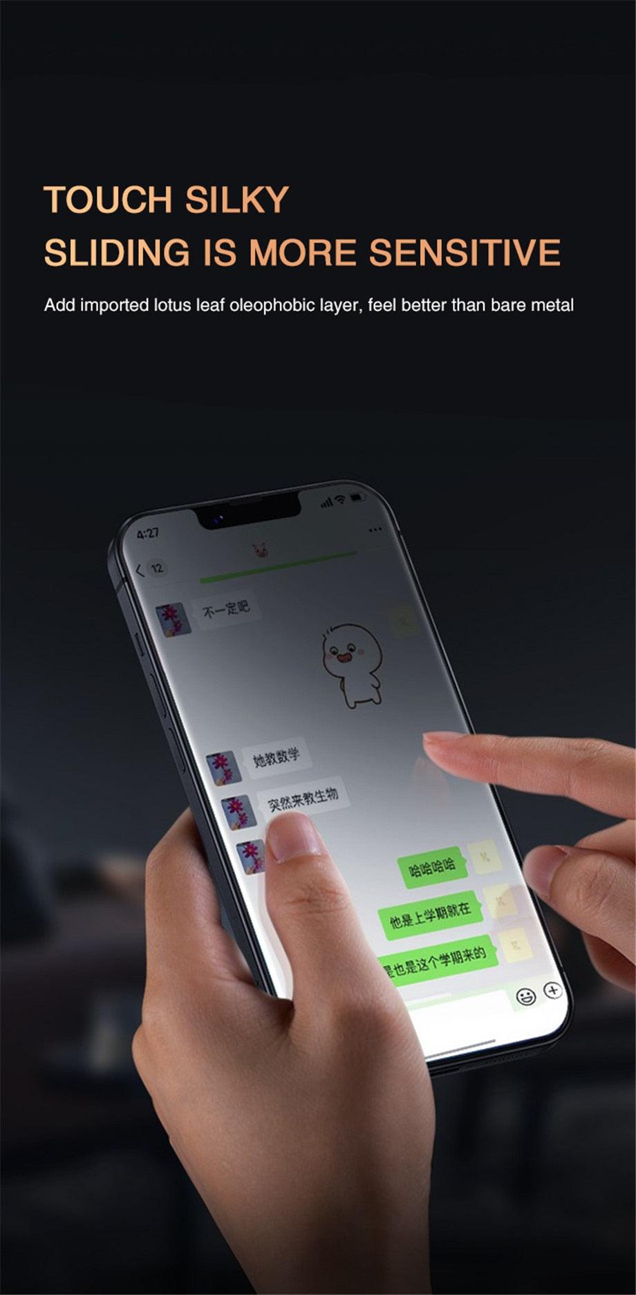 Protection d'écran anti-espion pleine couverture pour iPhone 11 12 13 PRO MAX Verre de confidentialité pour iPhone 14 Pro 8 Plus XS Max XR Verre trempé anti-espion Protecteur d'écran de confidentialité pour iPhone