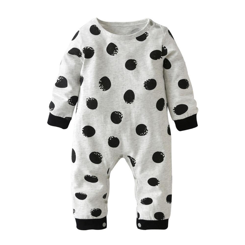 Mode "Ce n'était pas moi" Vêtements bébé garçon fille nouveau-né tout-petit combinaison à pois manches longues ensemble de vêtements pour nourrissons tenues