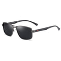 Lunettes de soleil élégantes polarisées de luxe NEUVES pour hommes, monture métallique carrée polarisée UV400