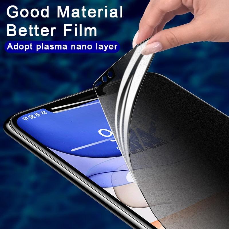 Film en céramique anti-espion pour Iphone 13 12 11 Pro Max Mini Xr Xs Max Se 2020 8 6s 7 6 Plus Se3 Protection d'écran de téléphone portable Film de protection d'écran ultra-transparent anti-rayures pour Iphone