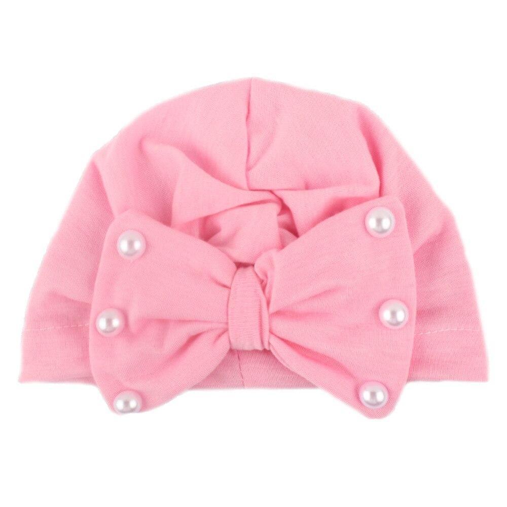 Bonnet Bébé Moderne Nœud de Lapin Mignon avec Perles Bonnet Fille avec Perles pour Enfants Style Luxe Diamant
