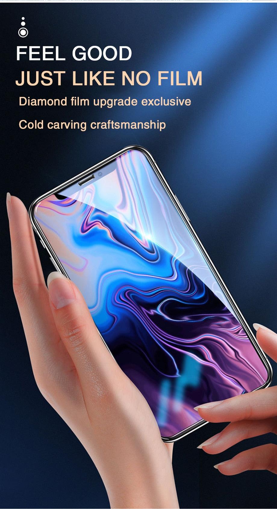 Verre de protection intégral 60D pour iPhone 12 11 13 14 Pro Max XR Film de protection d'écran en verre trempé pour iPhone 11 12 13 14