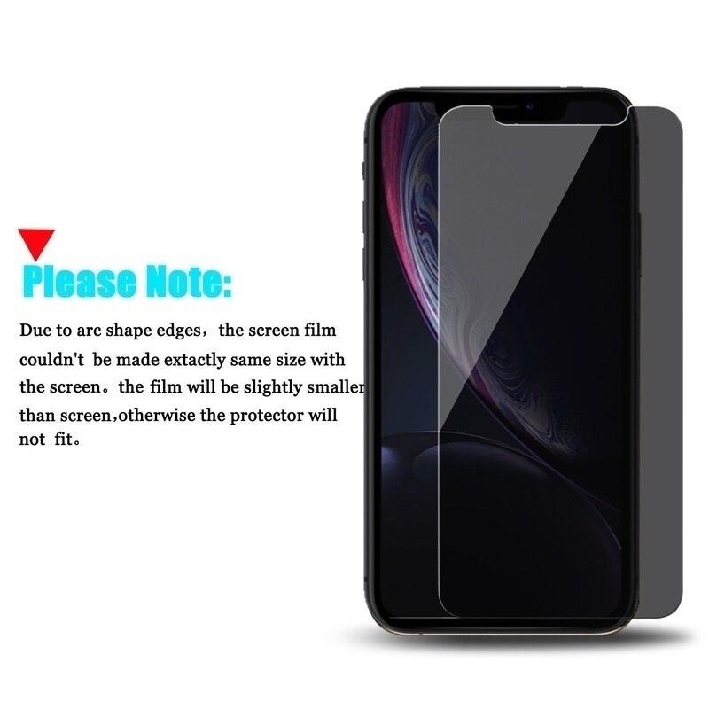 Lot de 3 Films de Protection Anti-Espion en Verre Trempé pour IPhone 11 12 13 14 Pro Max 12 Mini X XS XR 6 6S 7 8 Plus Protection d'Écran Confidentiel Anti-Espion HD en Verre Trempé Incassable Antichoc