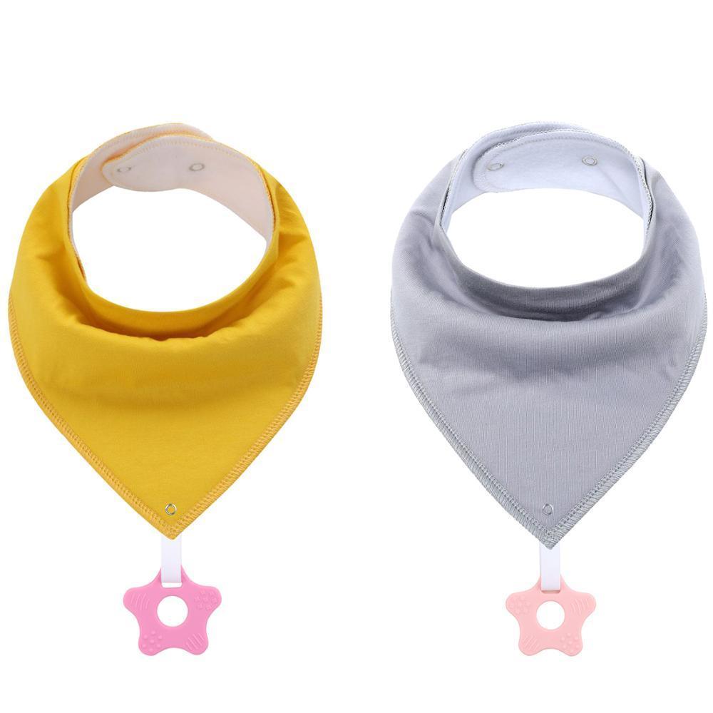 Bavoirs bandanas unisexes 100 % coton biologique super absorbants et doux pour bébé et jouets de dentition pour nouveau-né