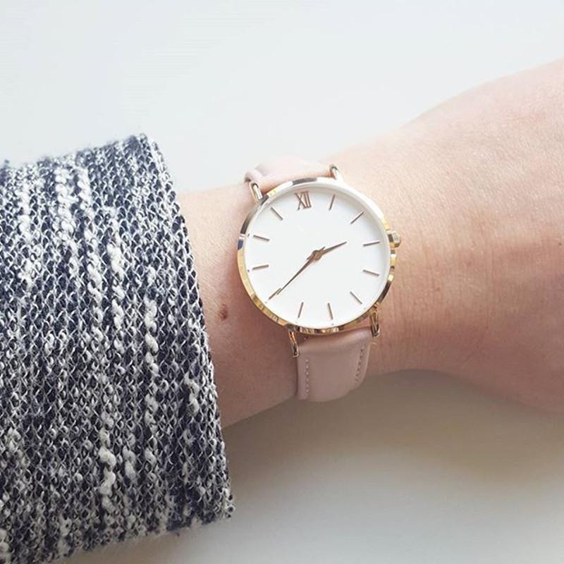 Nouvelles montres STEVVEX pour femme, montre-bracelet décontractée en cuir à quartz pour femmes et filles