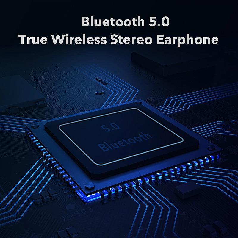 Écouteurs de luxe sans fil Bluetooth avec contrôle tactile, casque stéréo sans fil pour smartphones Android et iOS avec boîtier de charge.