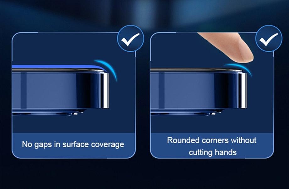 Verre de protection intégral 4K HD pour iPhone 11 12 13 14 PRO MAX, protecteur d'écran en verre trempé pour iPhone 14 Plus X XR, film de verre trempé avec clarté HD, toucher précis, absorbant les chocs
