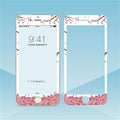 Protecteur d'écran Cartoon Fleurs pour iPhone 13 12 11 Pro Max Bord Souple Verre Trempé pour iPhone XS MAX XR 7 8 PLUS Cadre d'installation facile Mignon Dureté 9H Couverture complète Sans bulles Design Mignon Fleurs de Cerisier Verre pour iPhone