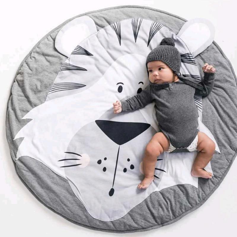 Tapis de jeu rond pour bébé, tapis rampant pour tout-petits, tapis de sol pour enfants, tapis de jeu pour chambre d'enfant au design moderne et élégant
