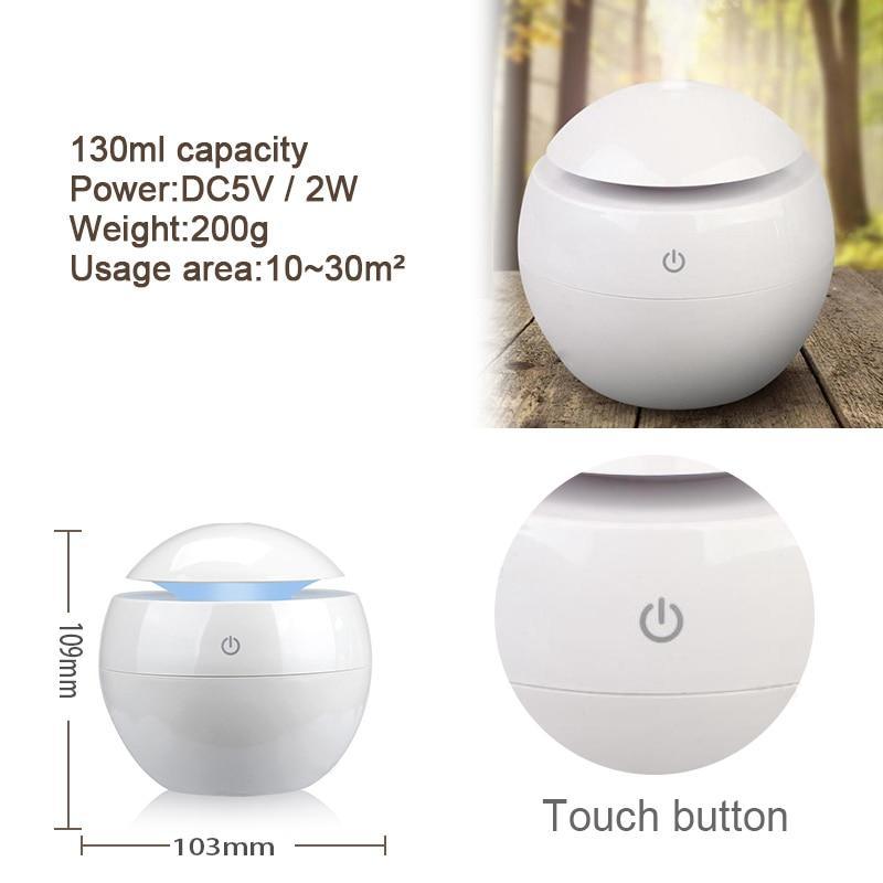 Diffuseur d'huiles essentielles pour aromathérapie, mini humidificateur USB portable à atomisation ultrasonique, humidificateur d'air créateur de brume