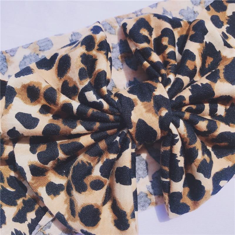 Bandeau moderne pour bébé avec nœud pour fille, motifs léopard pour nouveau-né, tout-petit, turban, accessoires pour cheveux de bébé