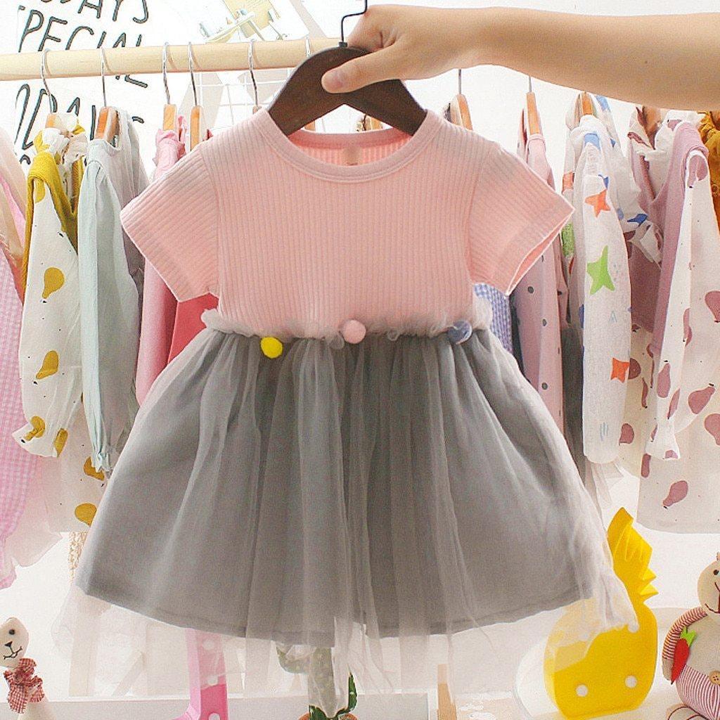Robes de princesse décontractées en tulle patchwork pour bébés filles, nouvelle mode printemps
