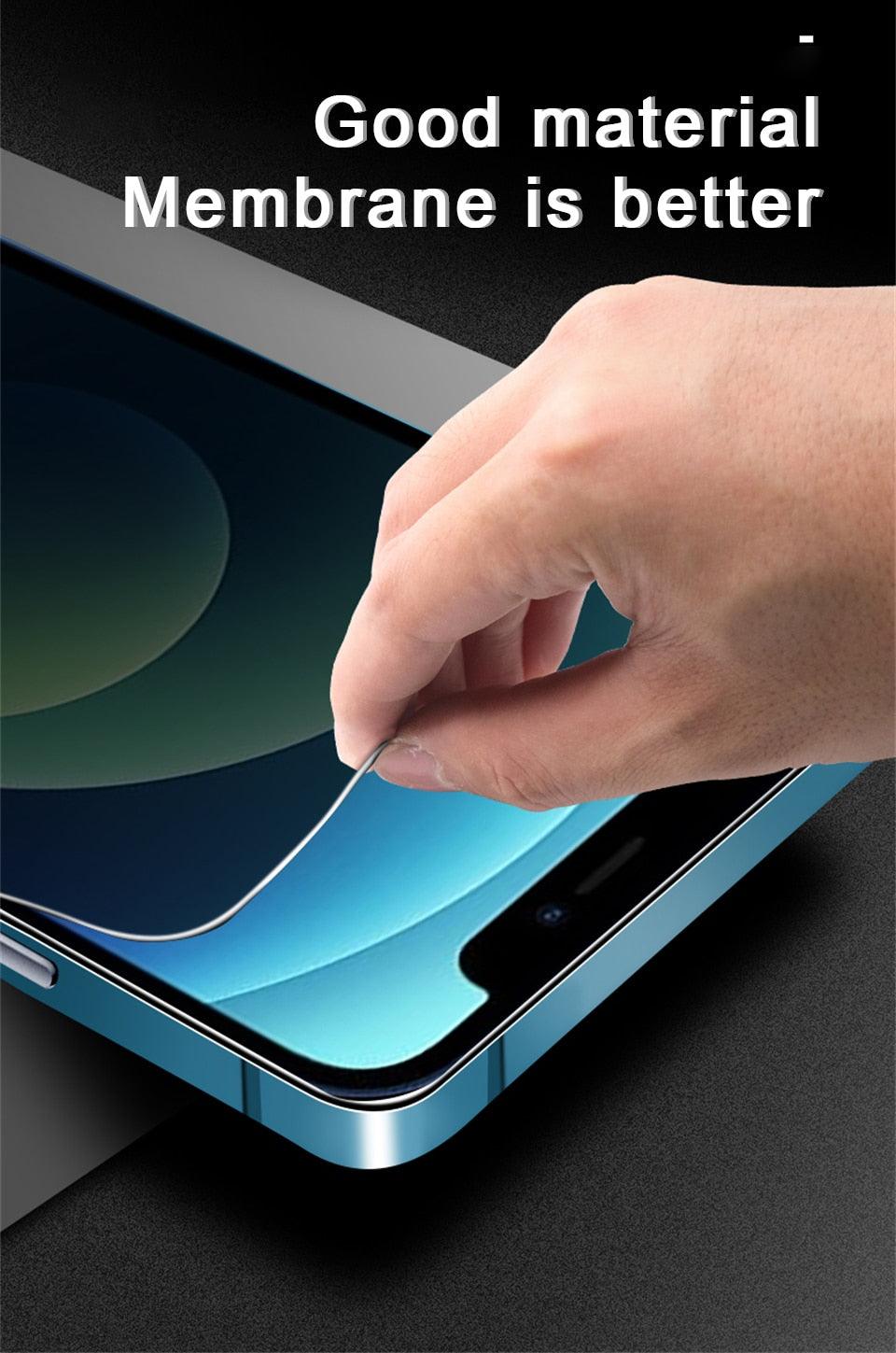 Film en céramique anti-espion pour Iphone 13 12 11 Pro Max Mini Xr Xs Max Se 2020 8 6s 7 6 Plus Se3 Protection d'écran de téléphone portable Film de protection d'écran ultra-transparent anti-rayures pour Iphone
