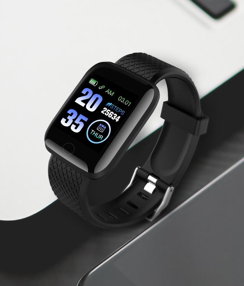 Montres intelligentes Stevvex D13 116 Plus avec moniteur de fréquence cardiaque, bracelets de sport étanches pour systèmes Android